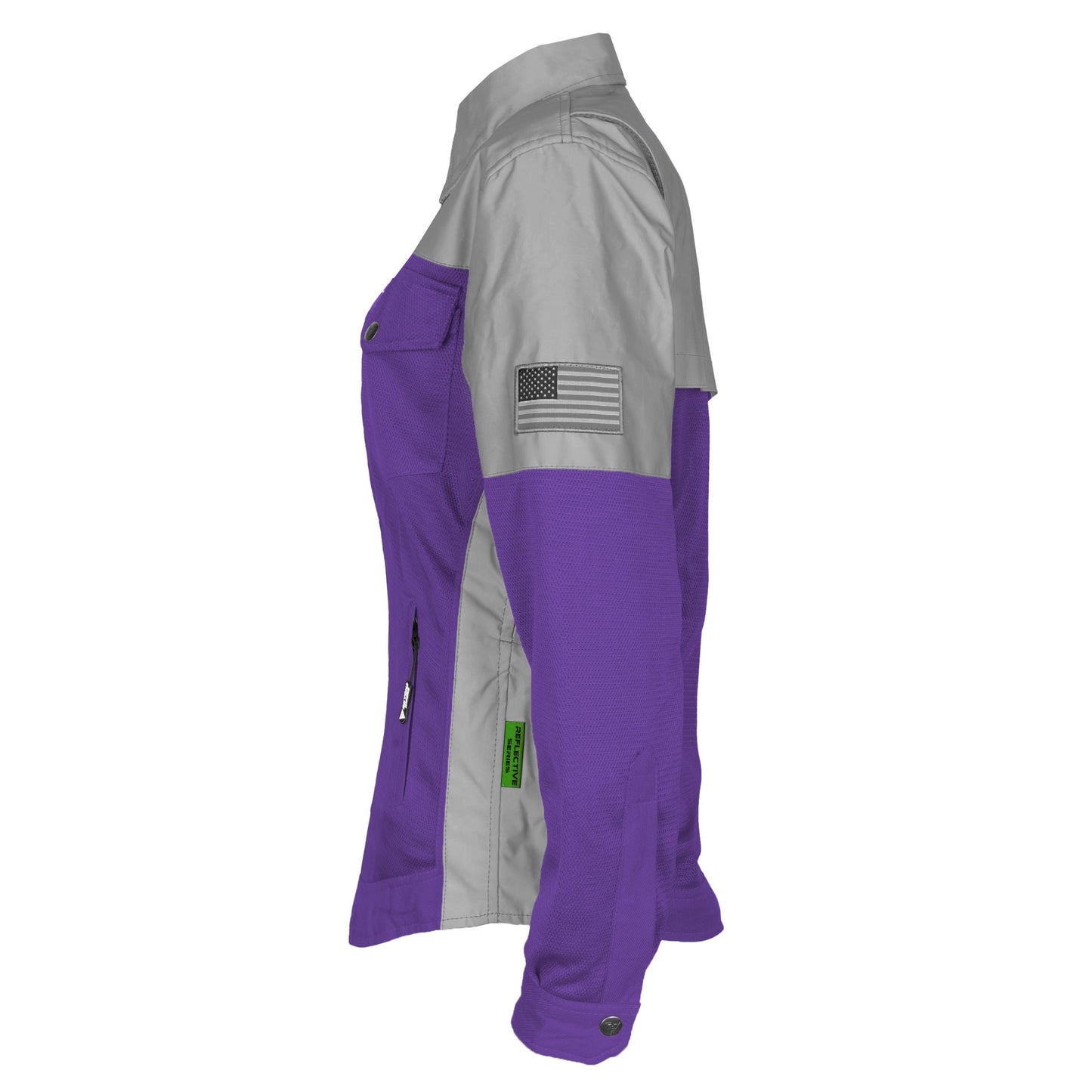 Summer Mesh Reflective Shirt Purple Eclipse for Women