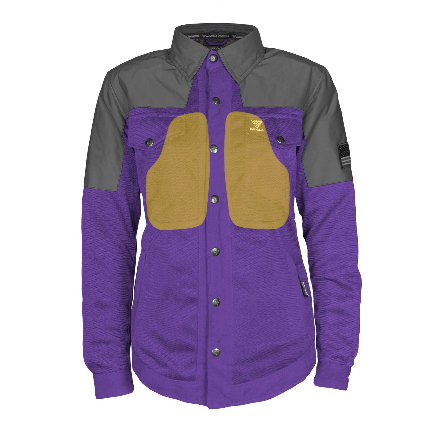 Summer Mesh Reflective Shirt Purple Nebula for Women