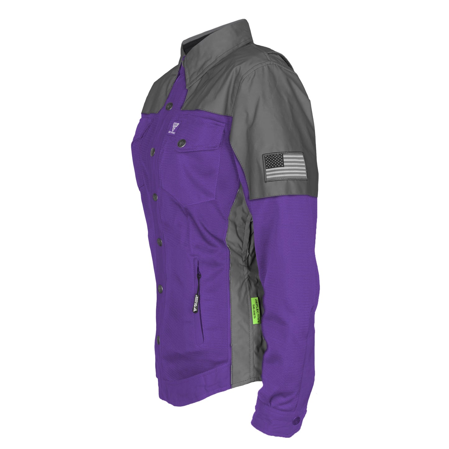 Summer Mesh Reflective Shirt Purple Nebula for Women