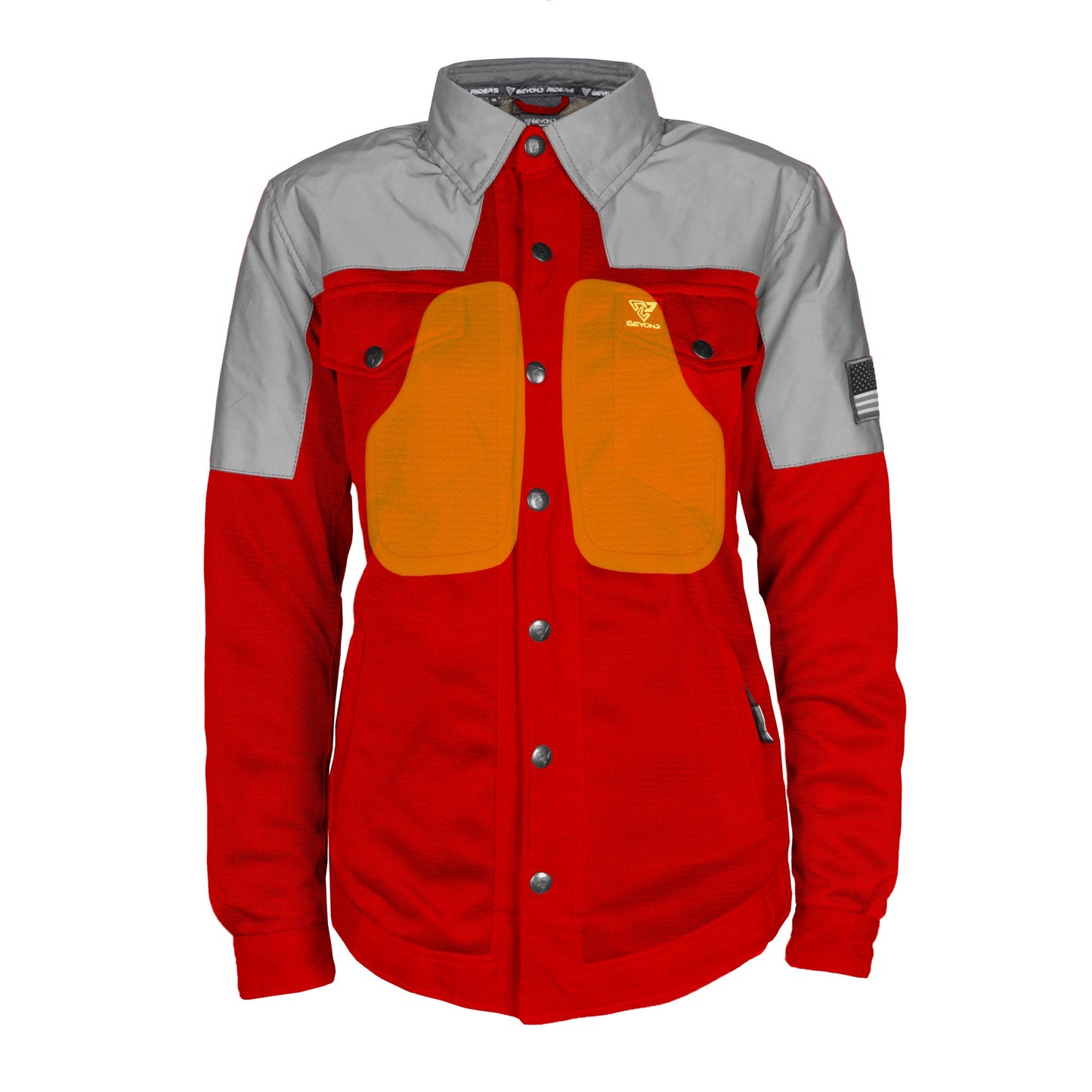 Summer Mesh Reflective Shirt Red Eclipse for Women