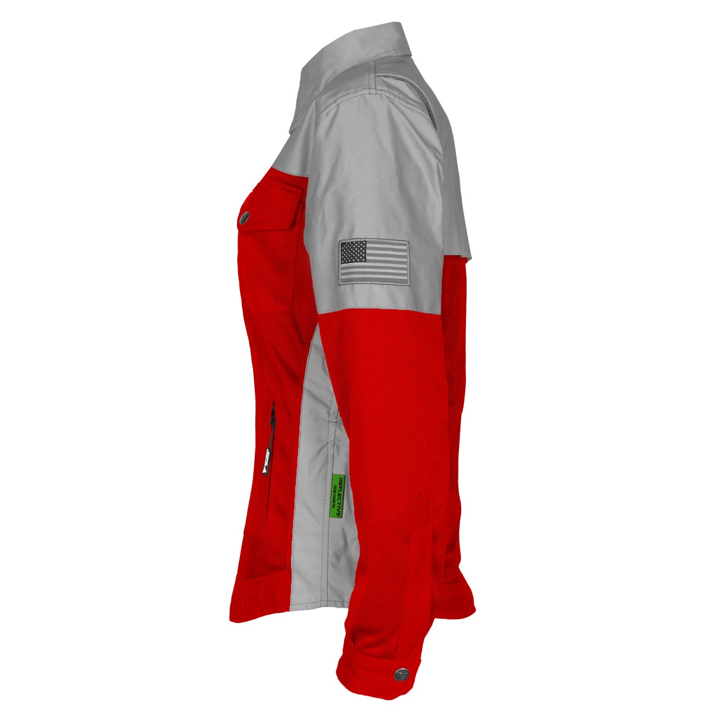 Summer Mesh Reflective Shirt Red Eclipse for Women