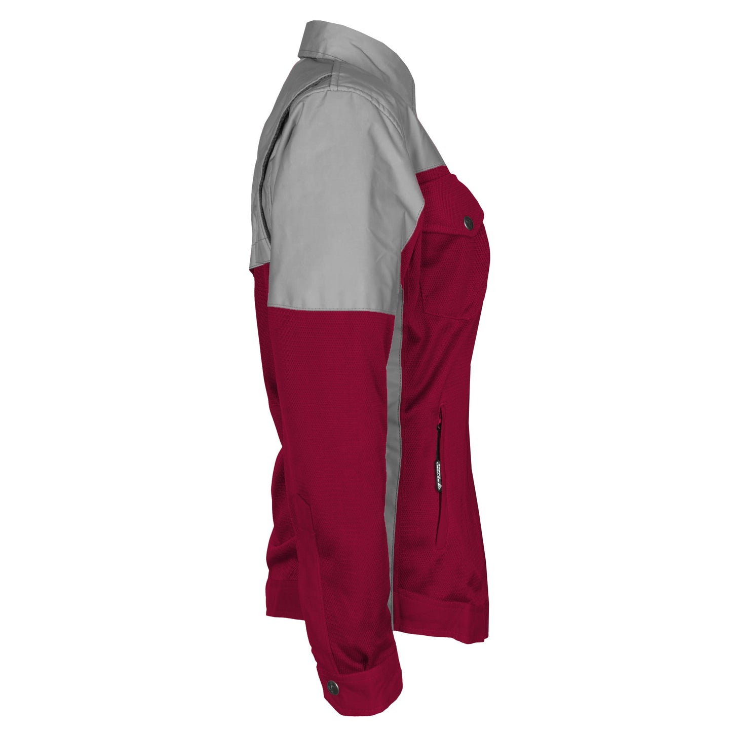Summer Mesh Reflective Shirt Red Maroon Eclipse for Women - with Pads