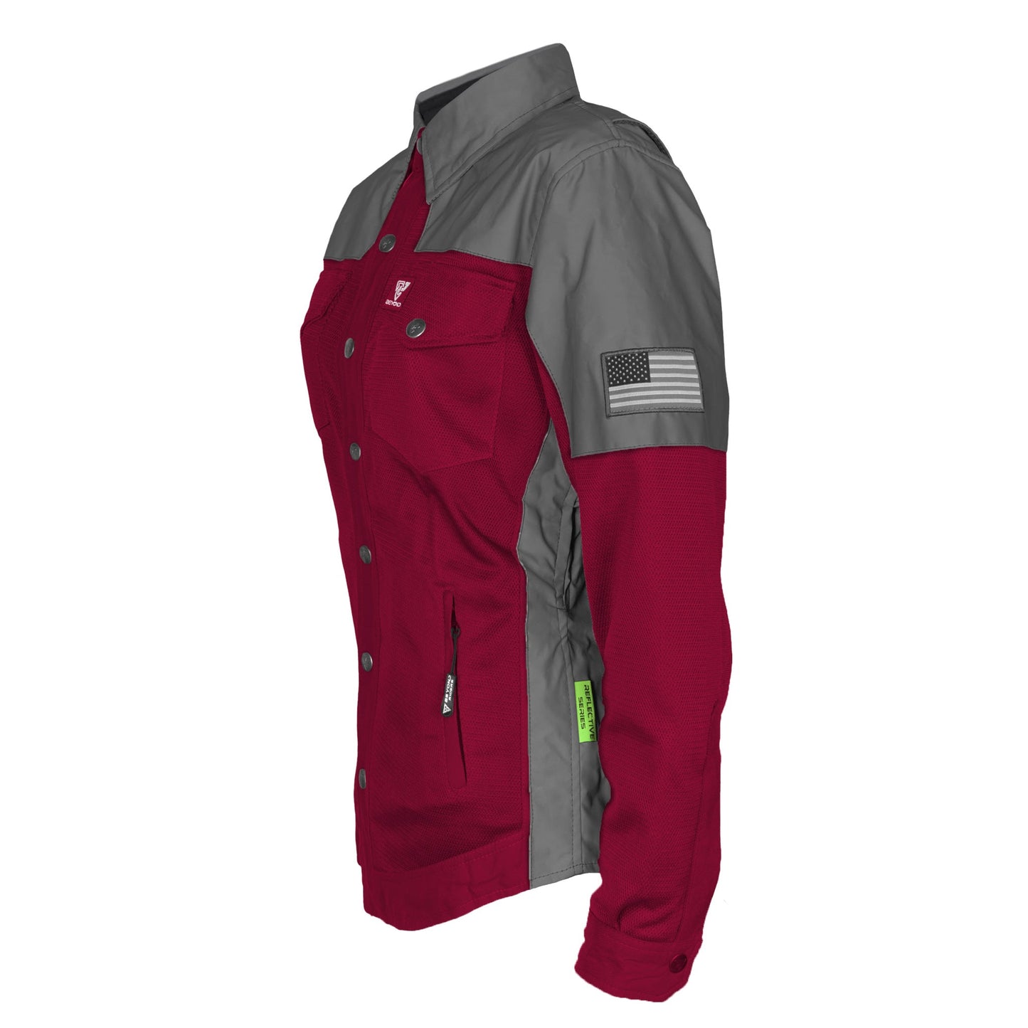 Summer Mesh Reflective Shirt Red Maroon Nebula for Women
