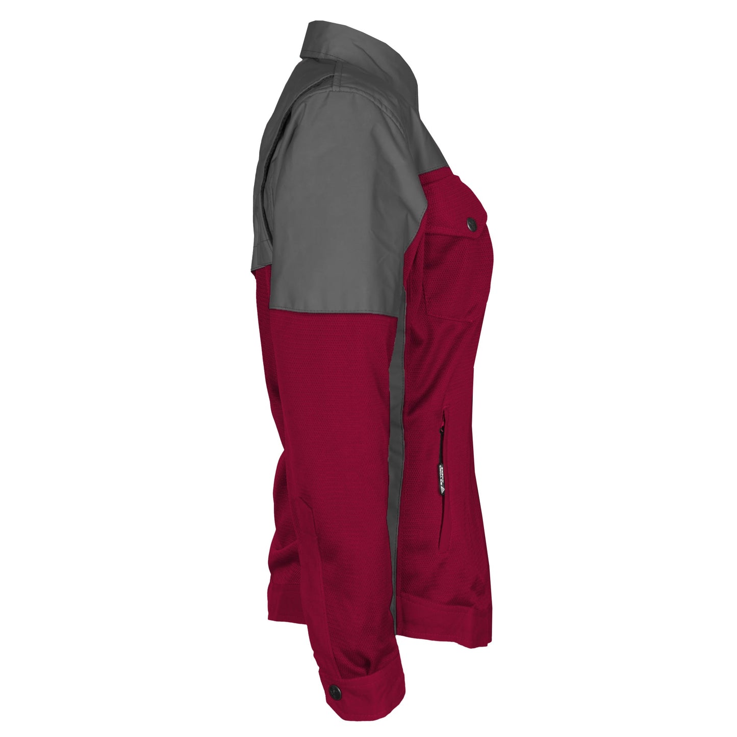 Summer Mesh Reflective Shirt Red Maroon Nebula for Women