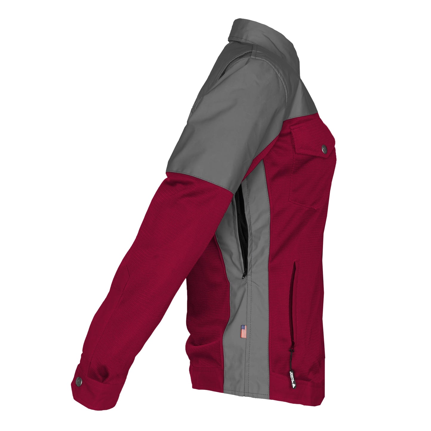 Summer Mesh Reflective Shirt Red Maroon Nebula for Women