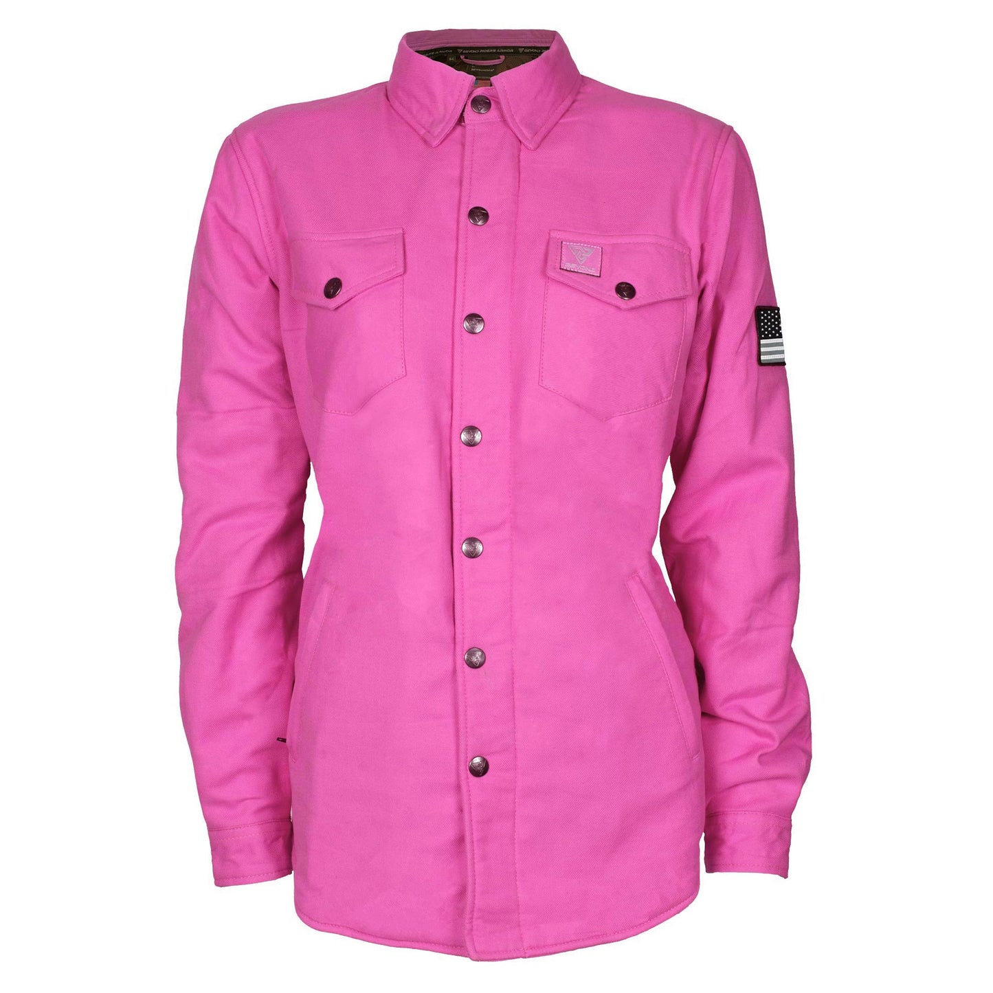 Protective Flannel Shirt for Women - Pink Solid