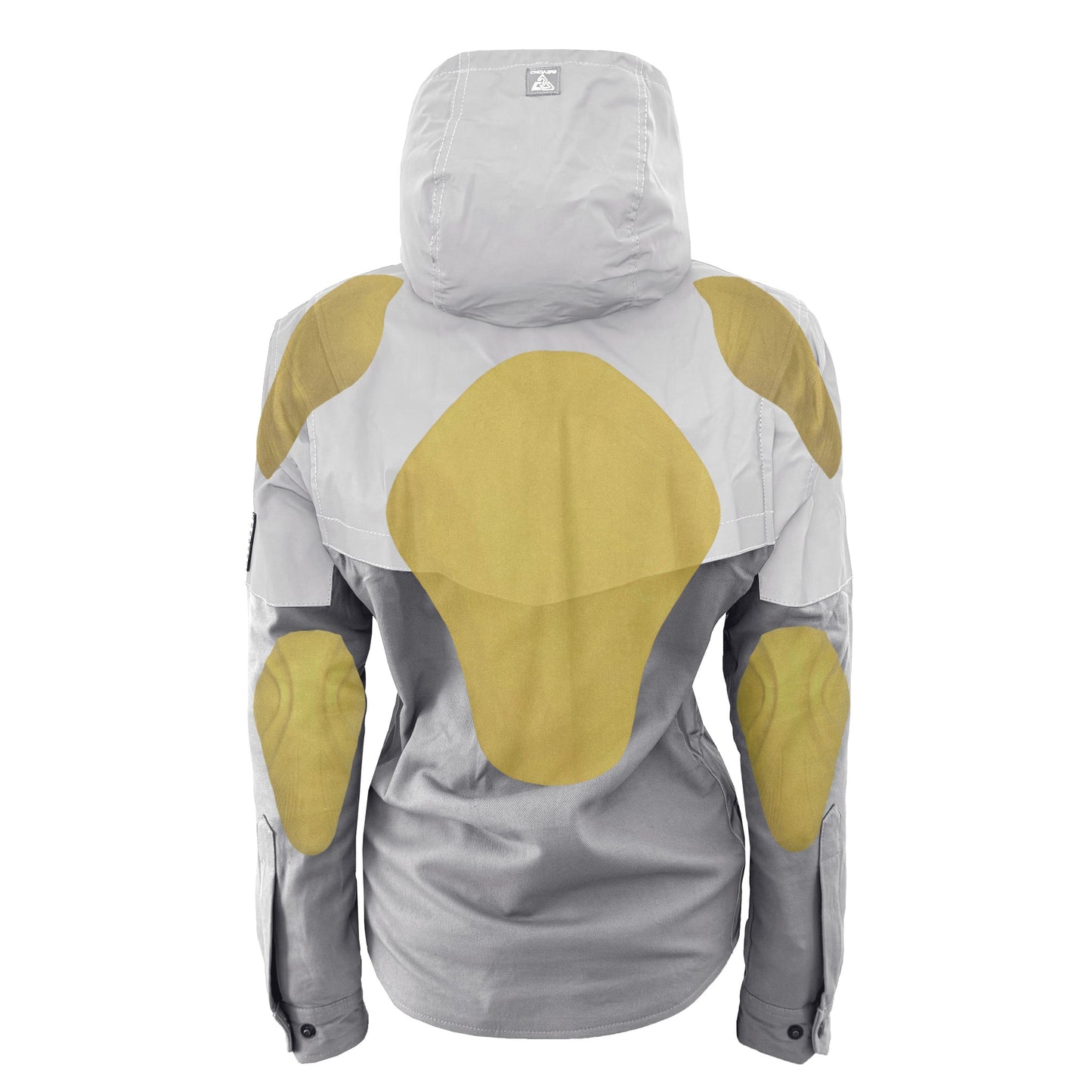 Protective Reflective Flannel Hoodie "Twilight Titanium" For Women - Grey and Silver