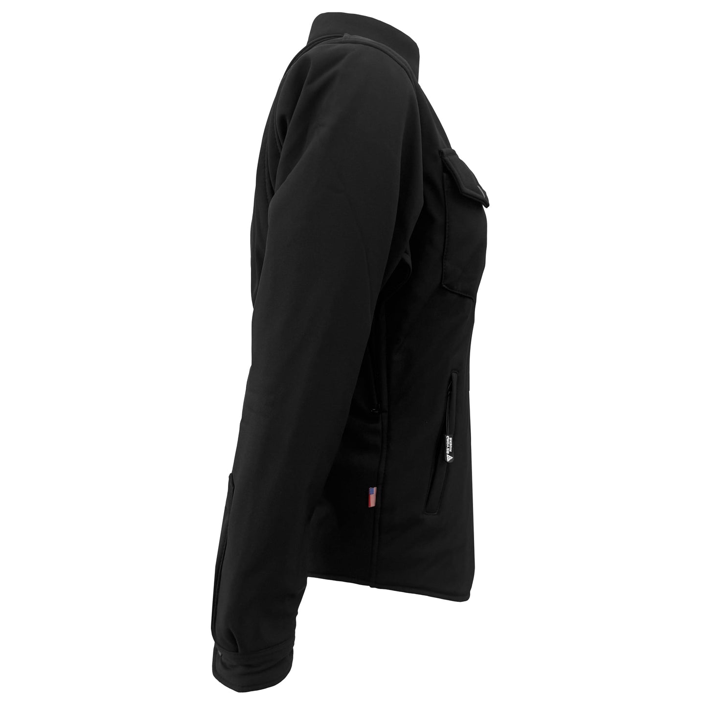 Protective SoftShell Winter Jacket for Women - Black Matte