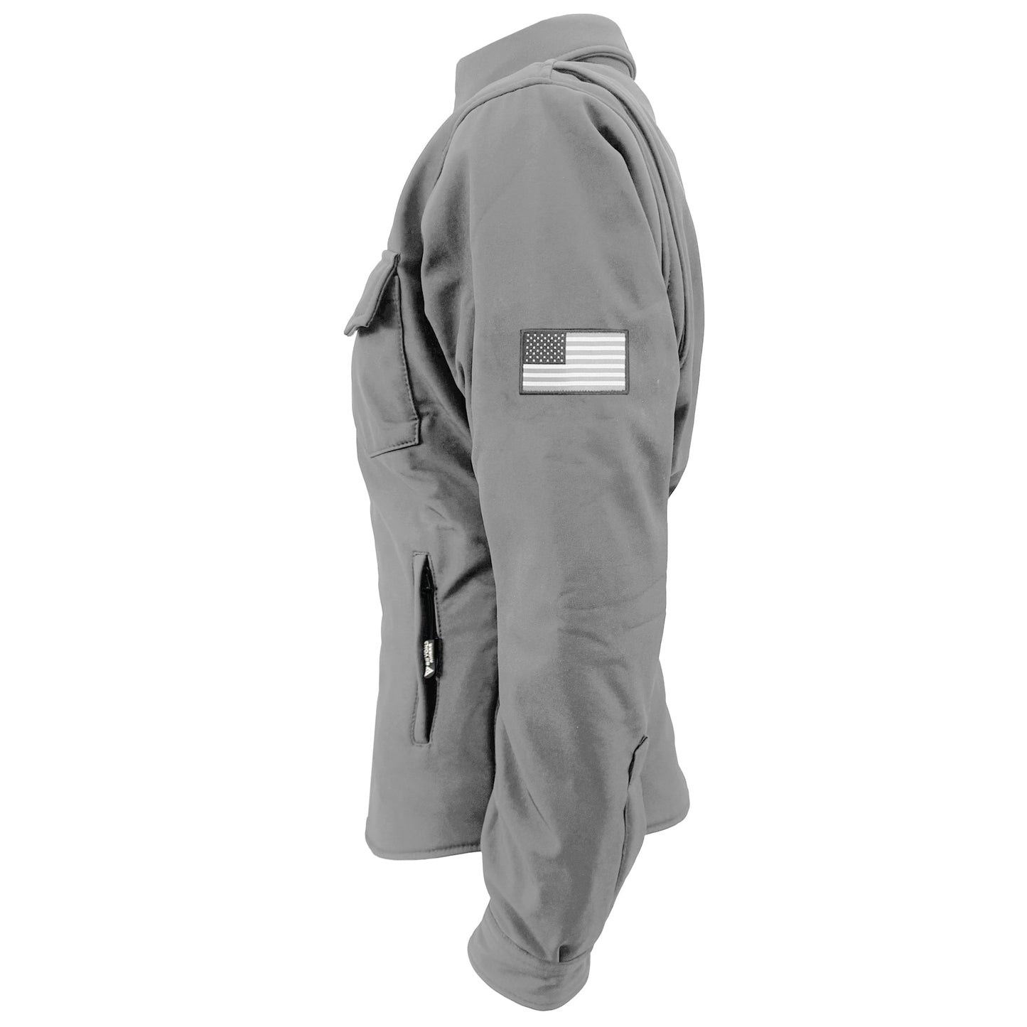 Protective SoftShell Winter Jacket for Women – Light Gray Matte
