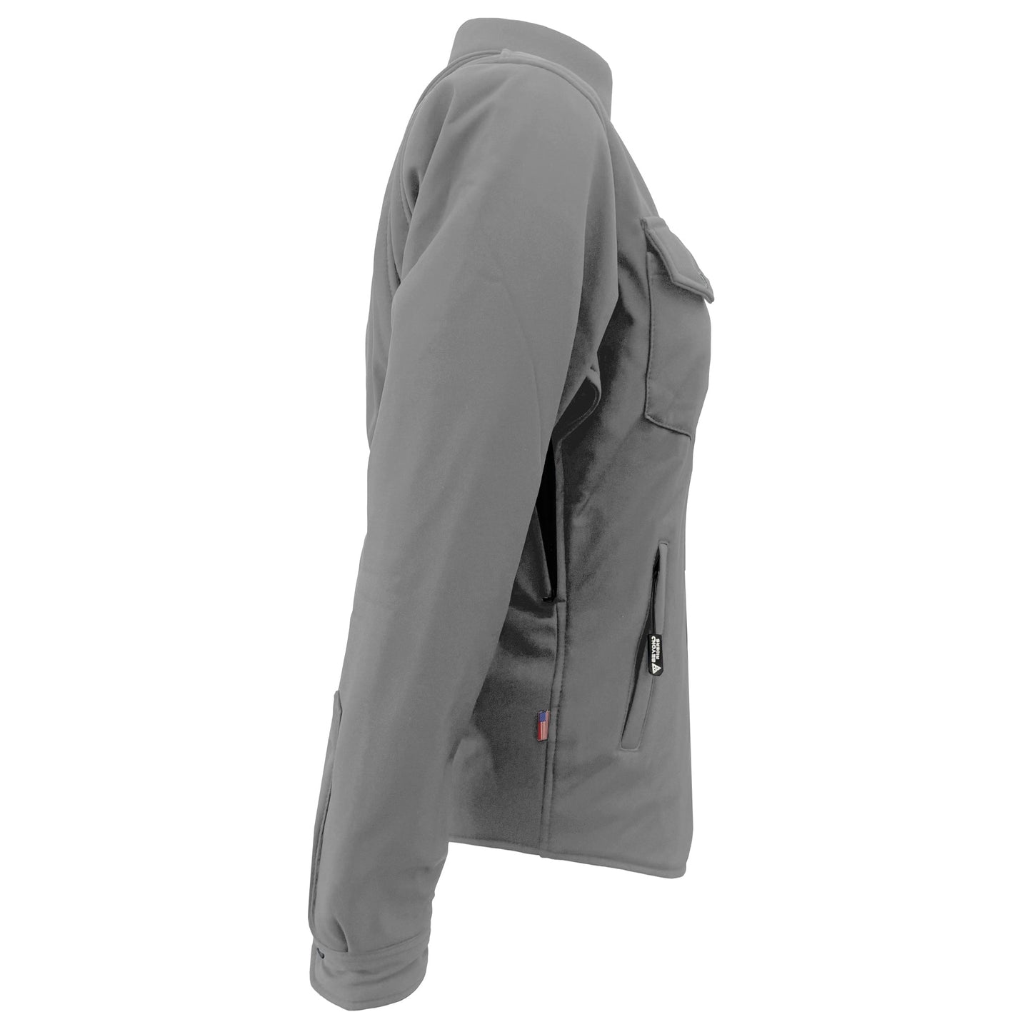 Protective SoftShell Winter Jacket for Women – Light Gray Matte