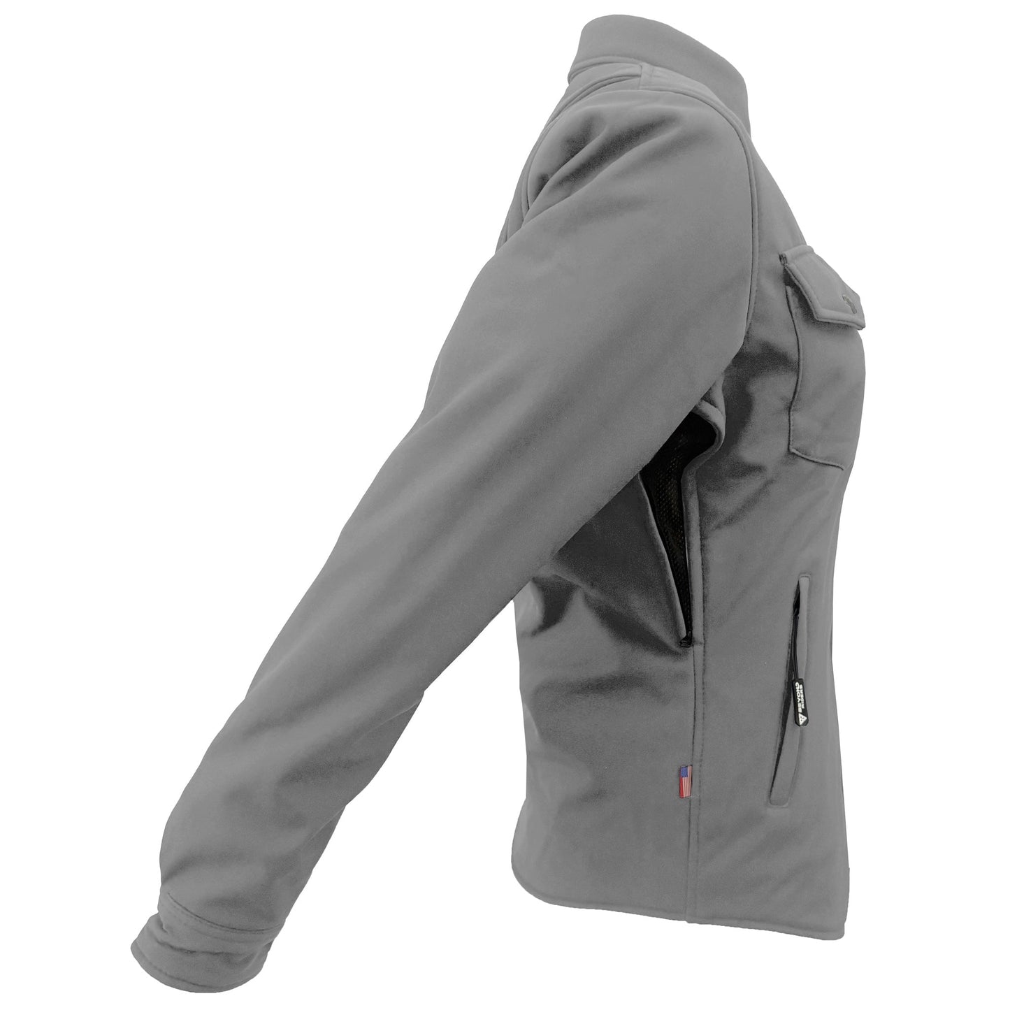 Protective SoftShell Winter Jacket for Women – Light Gray Matte