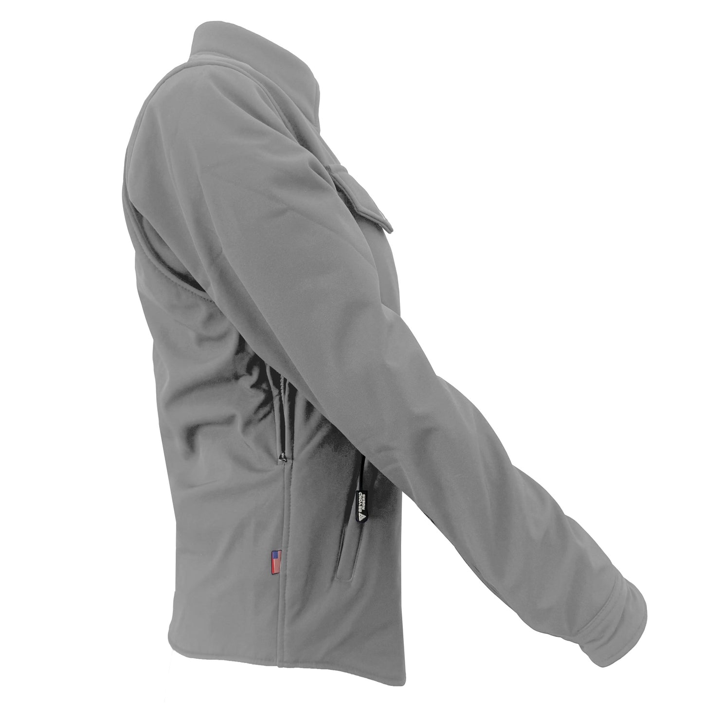 Protective SoftShell Winter Jacket for Women – Light Gray Matte