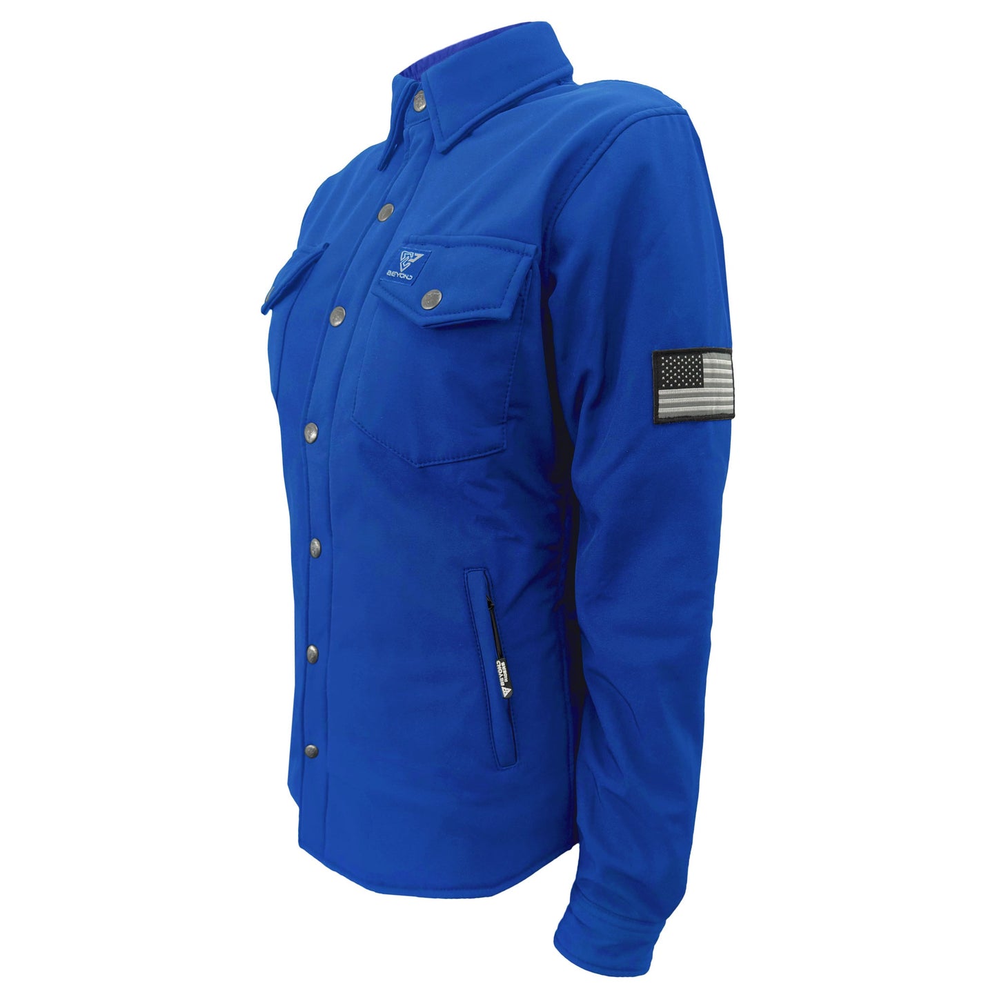 Protective SoftShell Winter Jacket for Women – Light Blue Matte