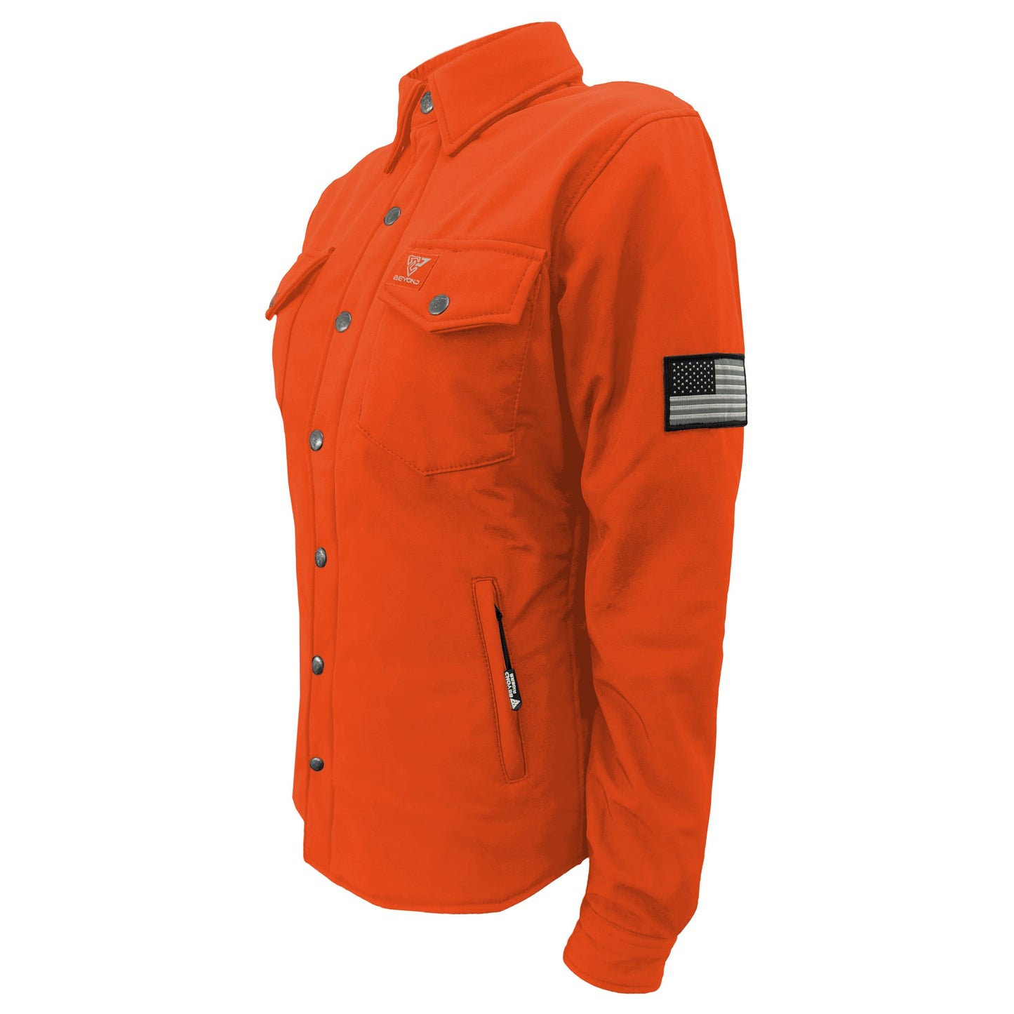 Protective SoftShell Winter Jacket for Women – Orange Matte
