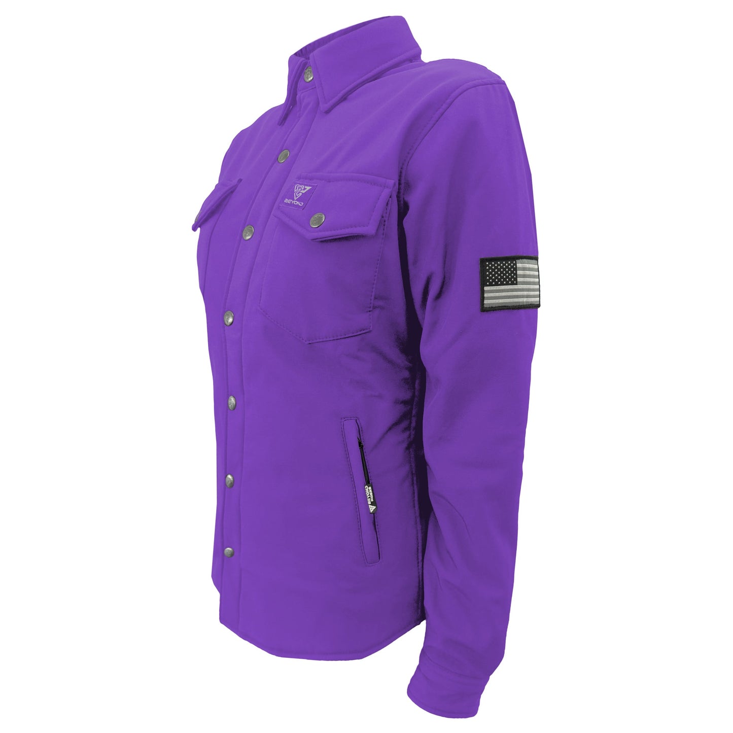 Protective SoftShell Winter Jacket for Women – Purple Matte