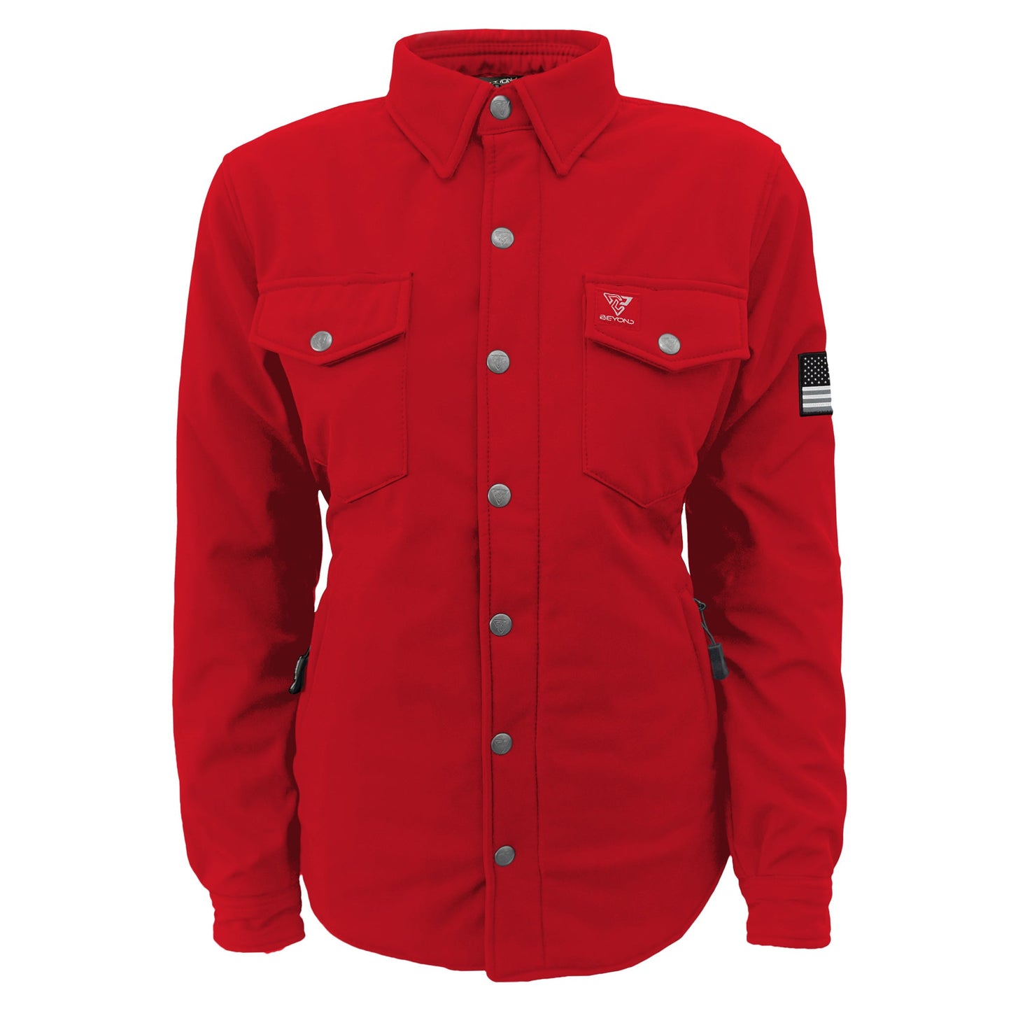 Protective SoftShell Winter Jacket for Women – Red Matte