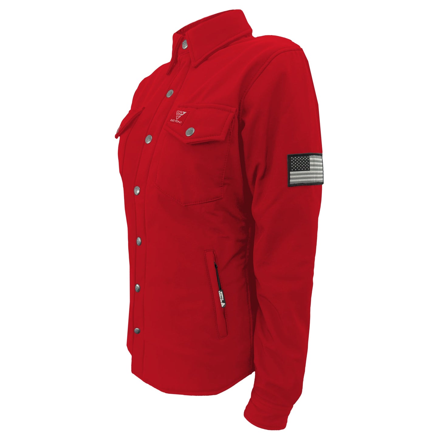 Protective SoftShell Winter Jacket for Women – Red Matte