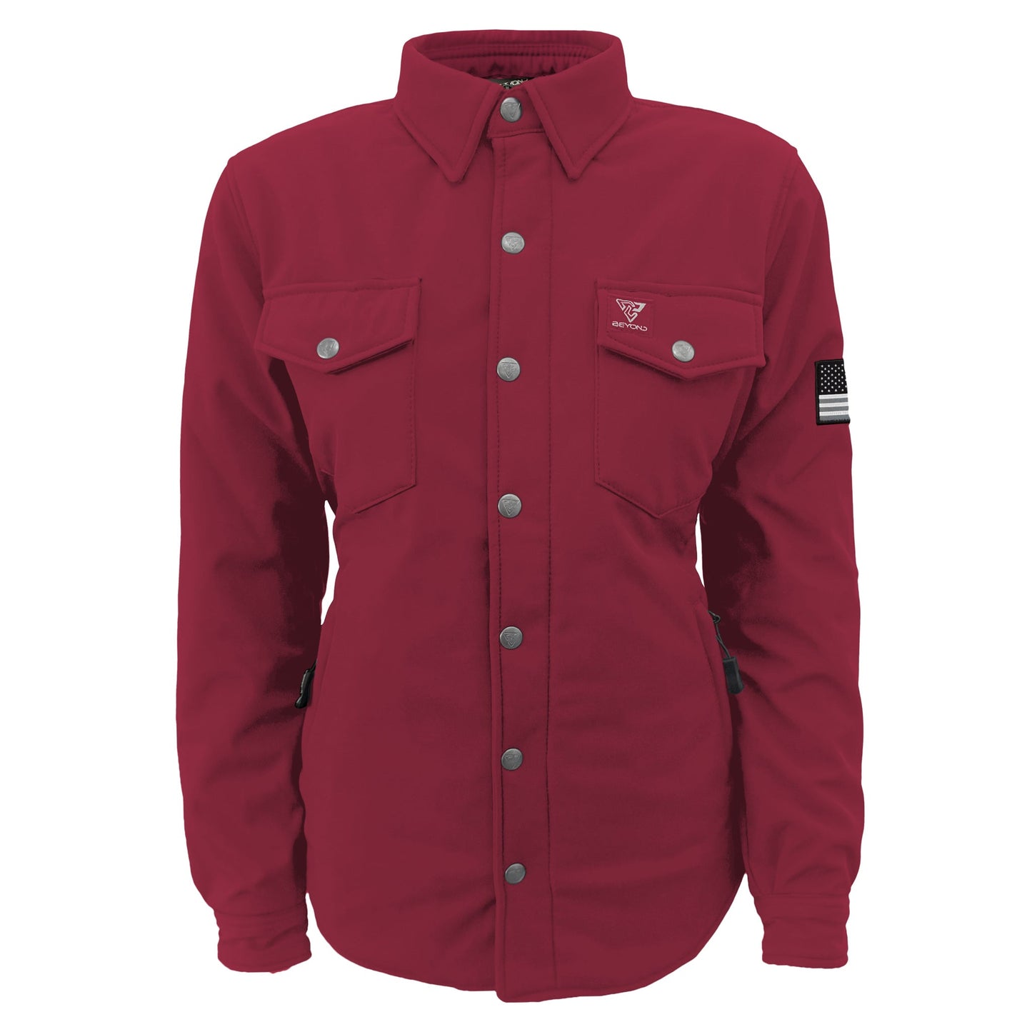 Protective SoftShell Winter Jacket for Women – Red Maroon Matte