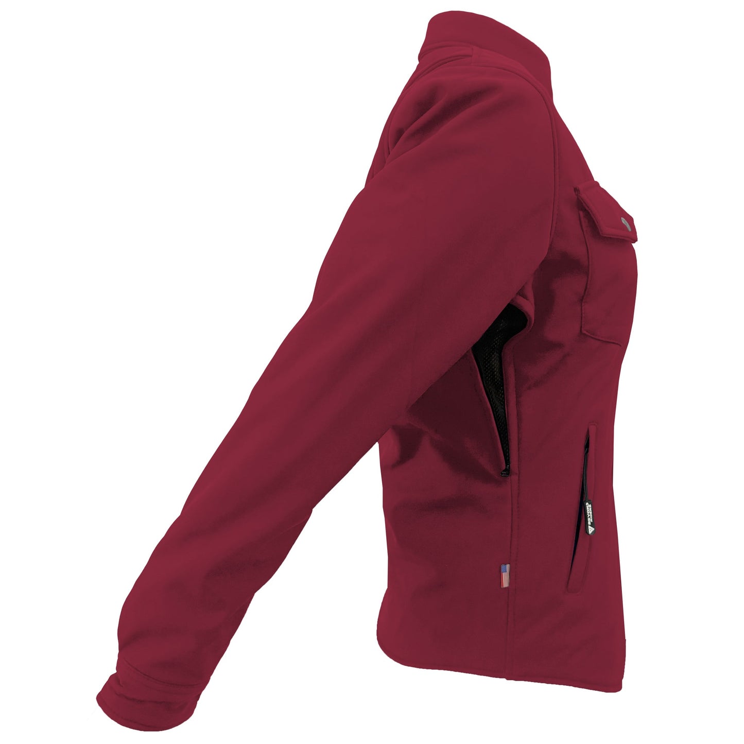 Protective SoftShell Winter Jacket for Women – Red Maroon Matte