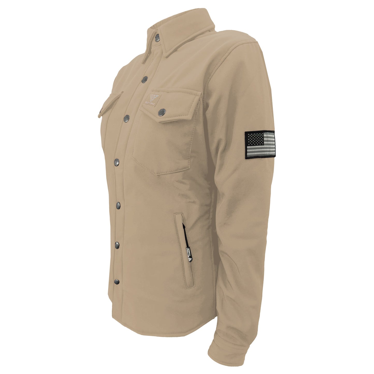 Protective SoftShell Winter Jacket for Women – Khaki Matte