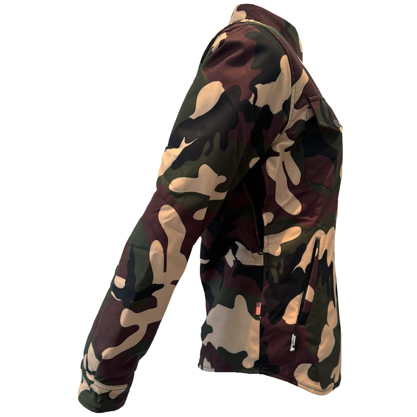 Protective SoftShell Winter Jacket for Women Camouflage Knight Hawk with Pads
