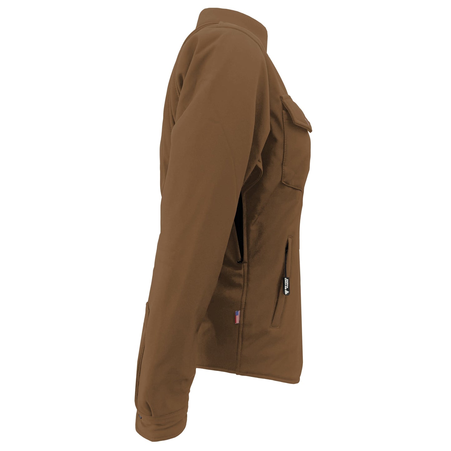 Protective SoftShell Winter Jacket for Women – Light Brown Matte