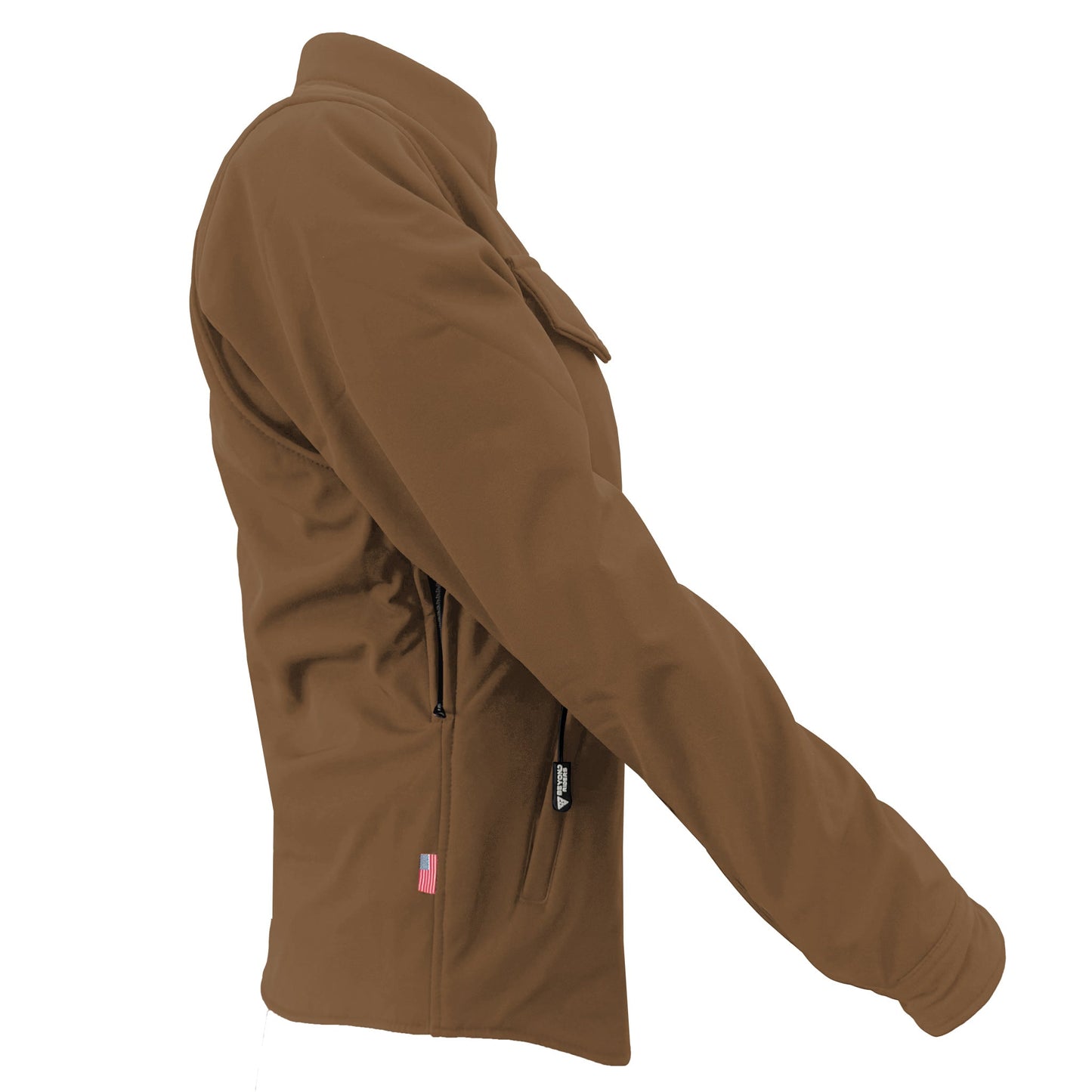 Protective SoftShell Winter Jacket for Women – Light Brown Matte