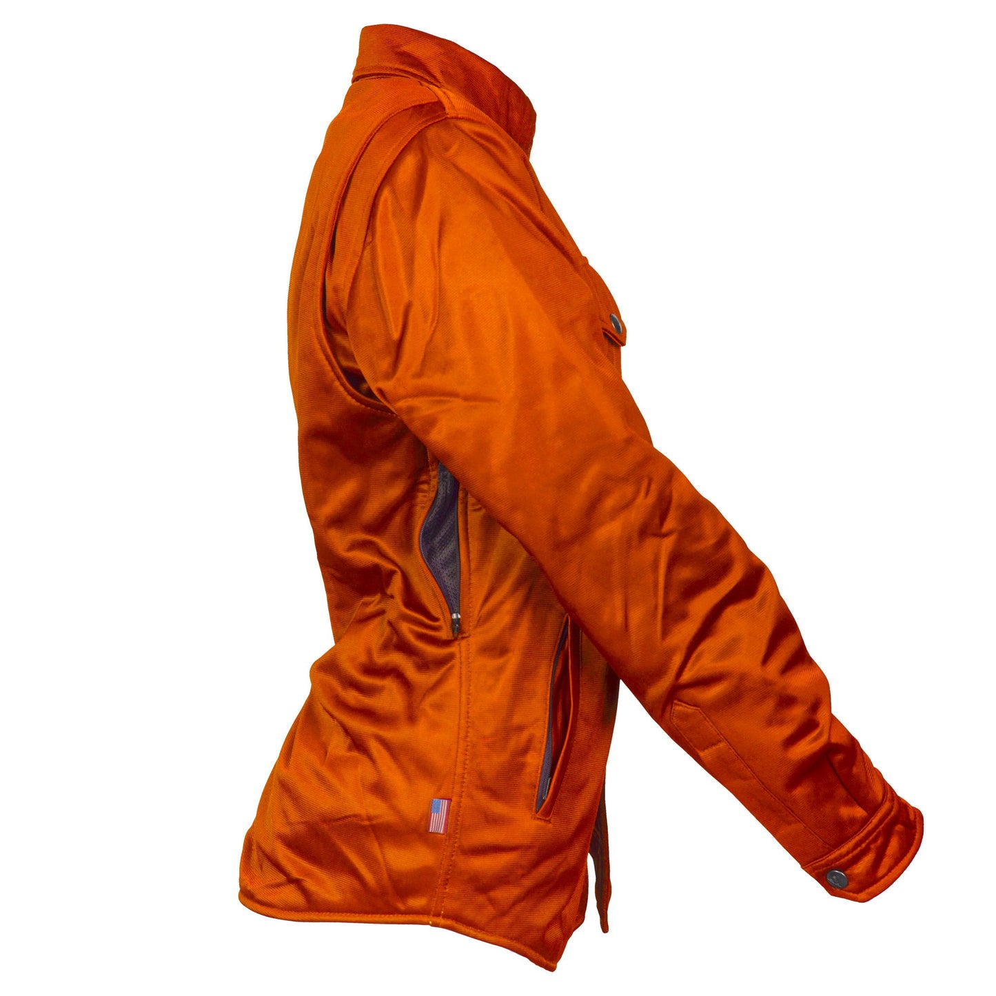 Ultra Protective Shirt for Women - Orange Solid with Pads