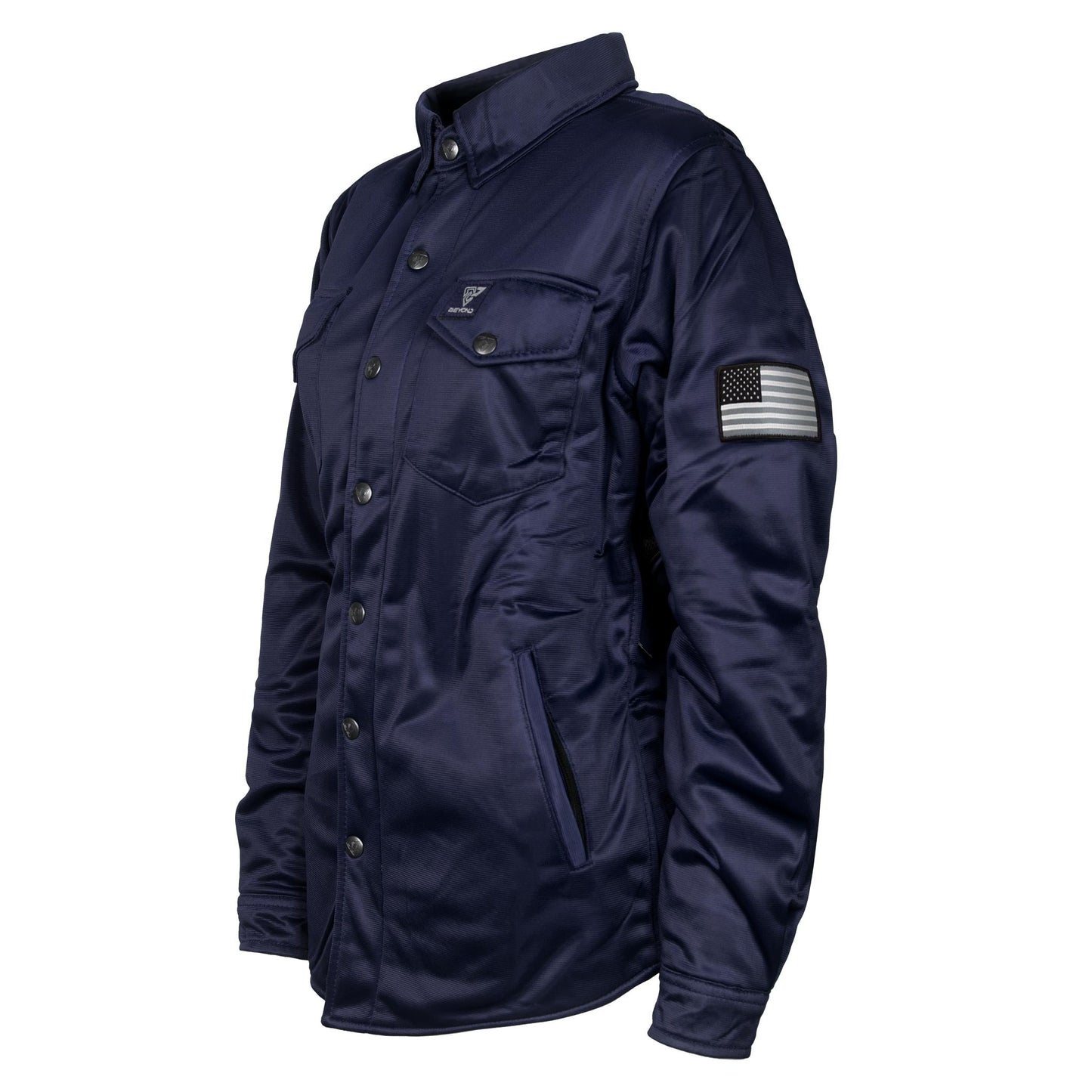 Ultra Protective Shirt for Women - Navy Blue Solid with Pads