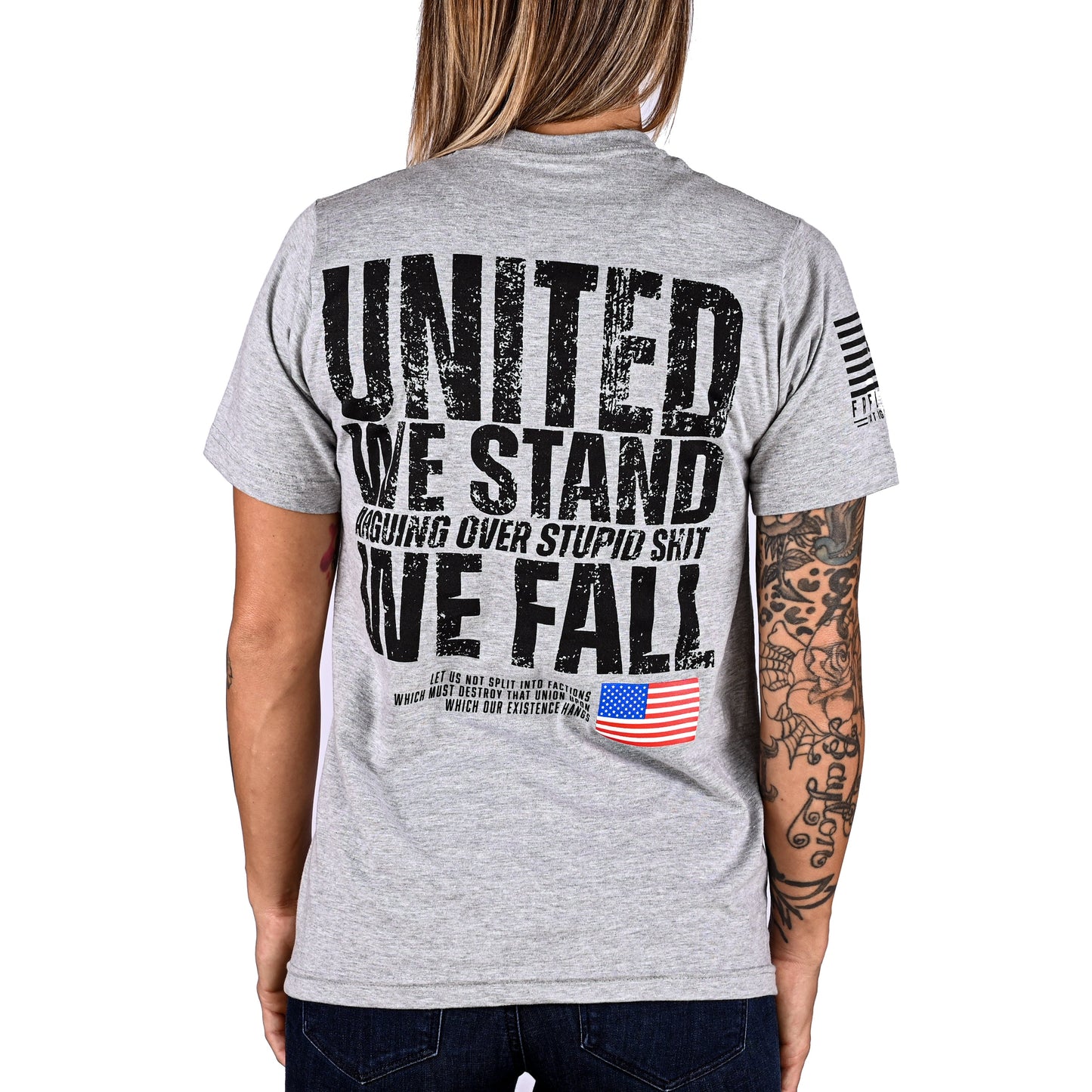 Women's United We Stand Patriotic Boyfriend Fit T-Shirt