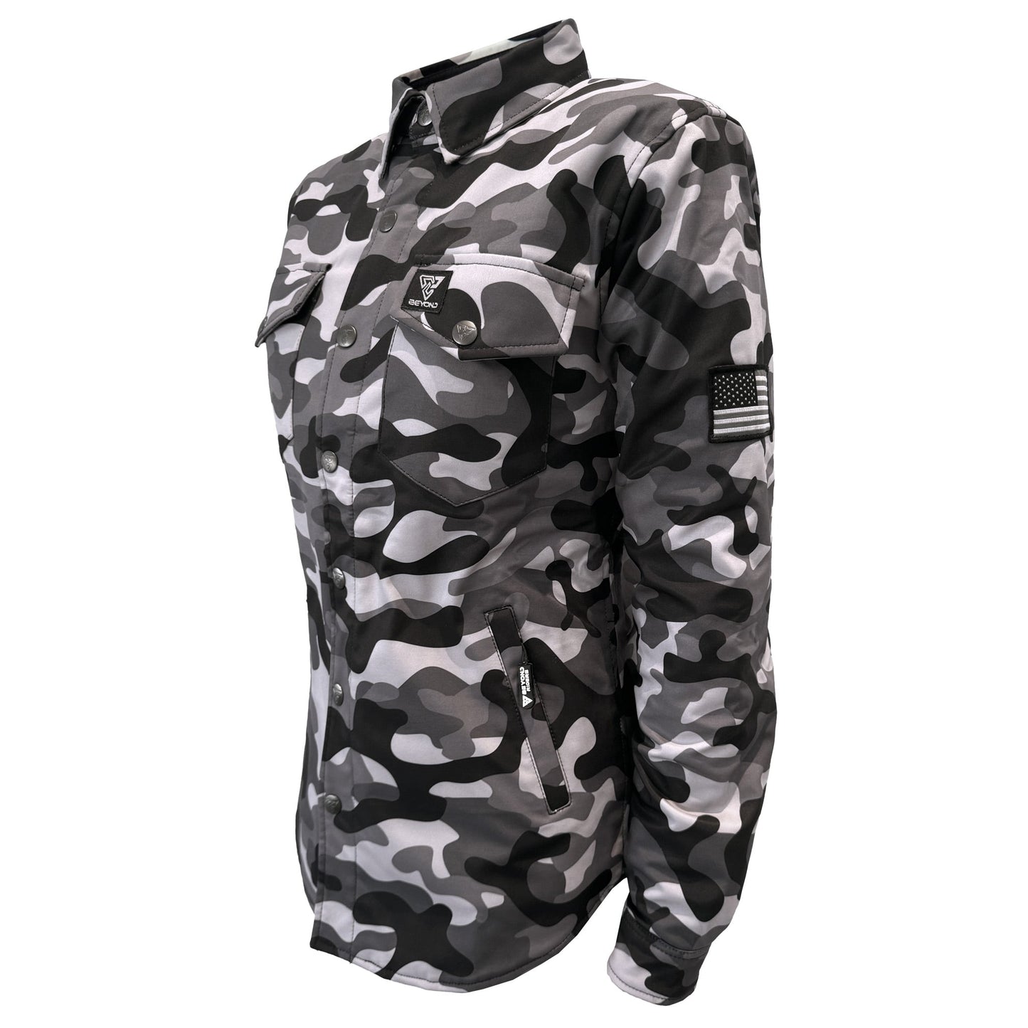 Protective SoftShell Winter Jacket for Women Camouflage Grey Boomer