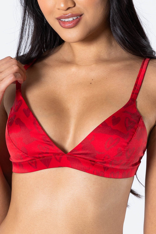 The Shaking Sheets | Valentine's Day Women’s Silk Triangle Bralette