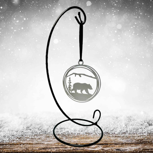 Christmas Tree Ornament with Bear Design