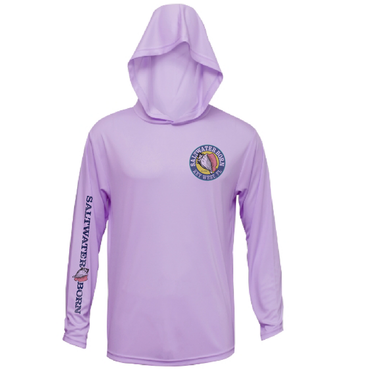 Key West, FL "Catch Clean Conserve" Lionfish Men's Long Sleeve UPF 50+ Dry-Fit Hoodie