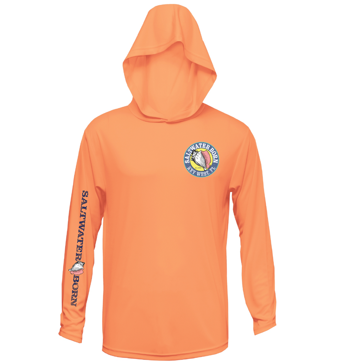 Key West, FL "Catch Clean Conserve" Lionfish Men's Long Sleeve UPF 50+ Dry-Fit Hoodie