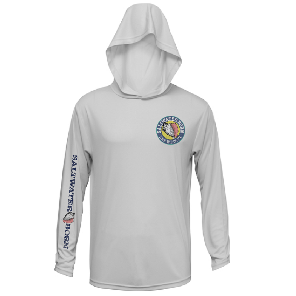 Key West, FL "Catch Clean Conserve" Lionfish Men's Long Sleeve UPF 50+ Dry-Fit Hoodie