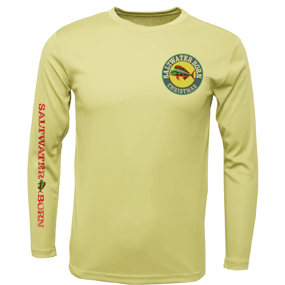 Christmas Mahi Men's Long Sleeve UPF 50+ Dry-Fit Shirt