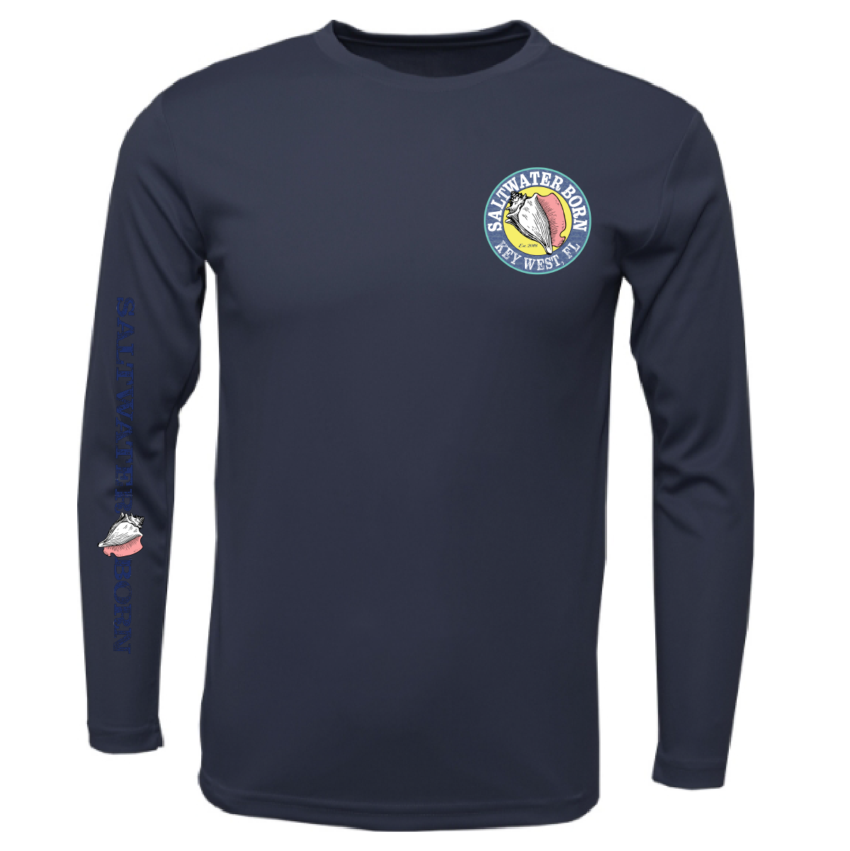 Key West, FL Island Time Men's Long Sleeve UPF 50+ Dry-Fit Shirt