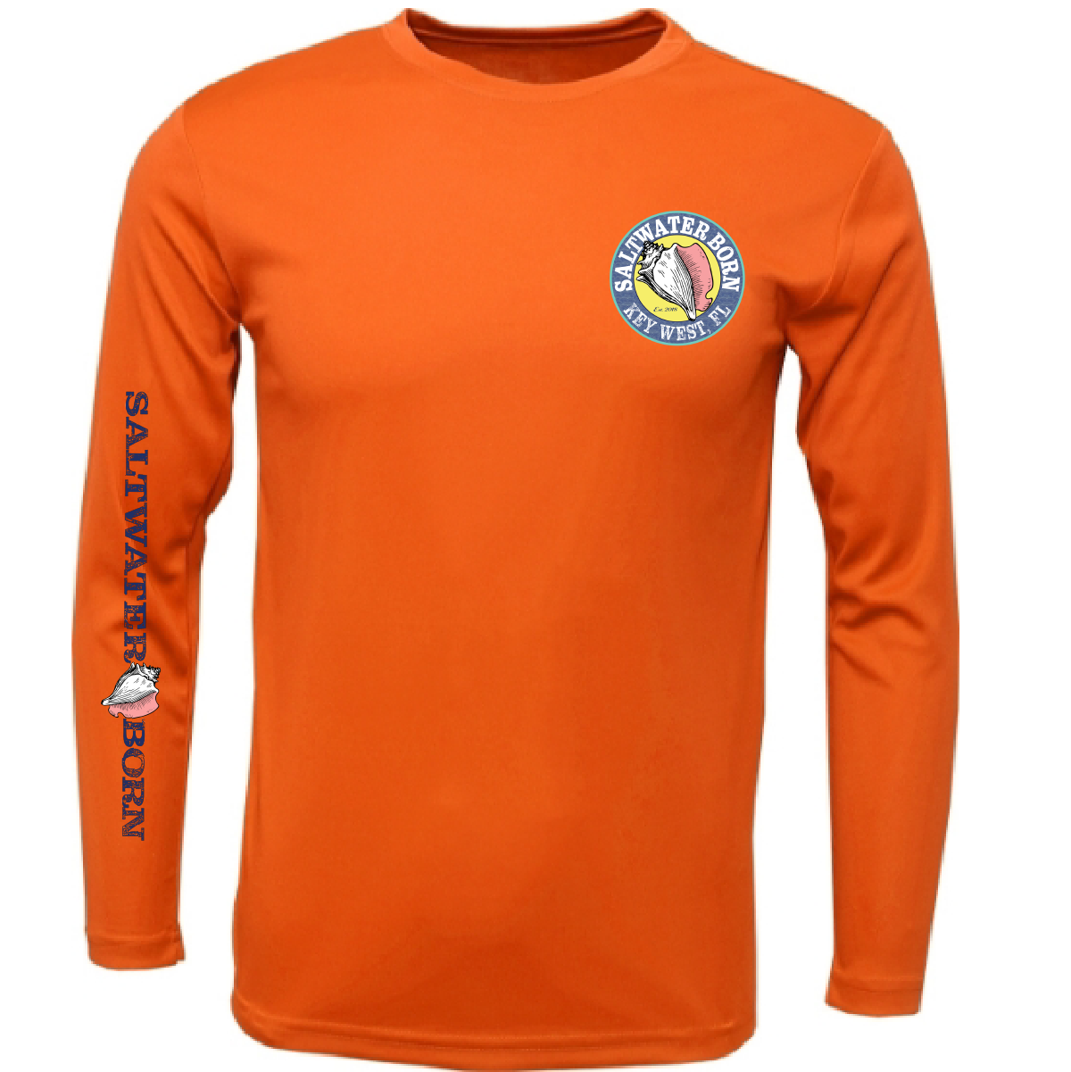 Key West, FL Turtle Men's Long Sleeve UPF 50+ Dry-Fit Shirt