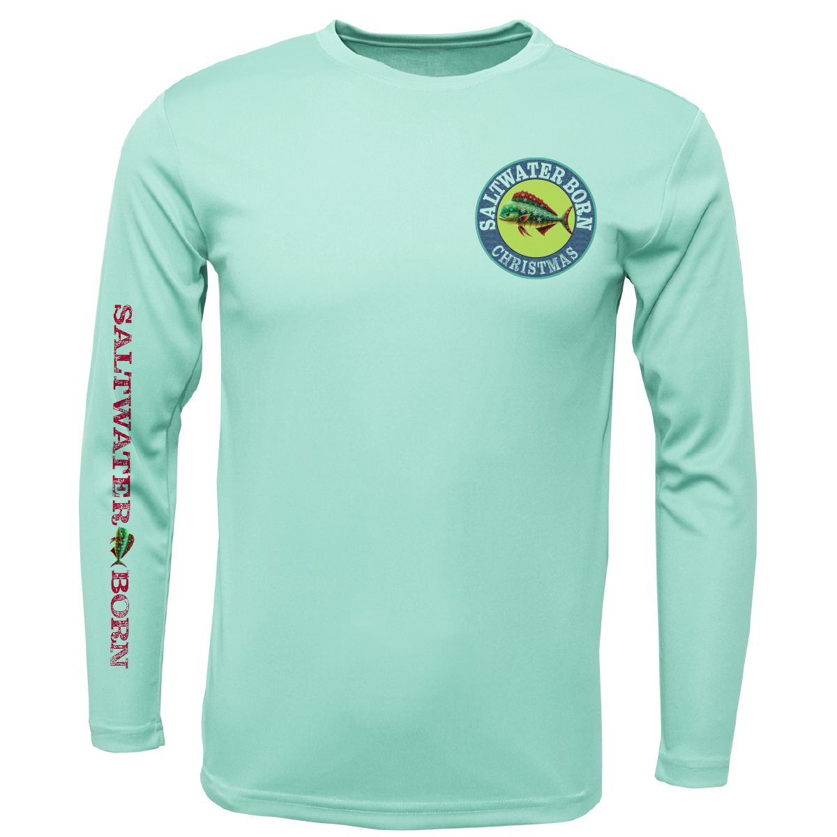 Christmas Mahi Men's Long Sleeve UPF 50+ Dry-Fit Shirt