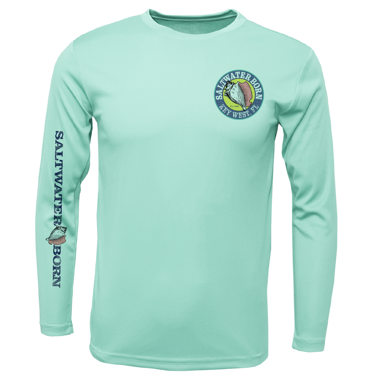 Key West, FL "Catch Clean Conserve" Lionfish Men's Long Sleeve UPF 50+ Dry-Fit Shirt