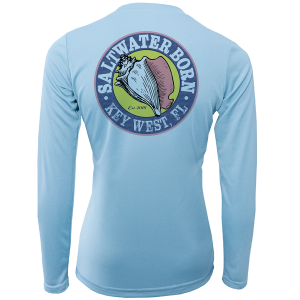 Key West, FL "Saltwater Heals Everything" Women's Long Sleeve UPF 50+ Dry-Fit Shirt