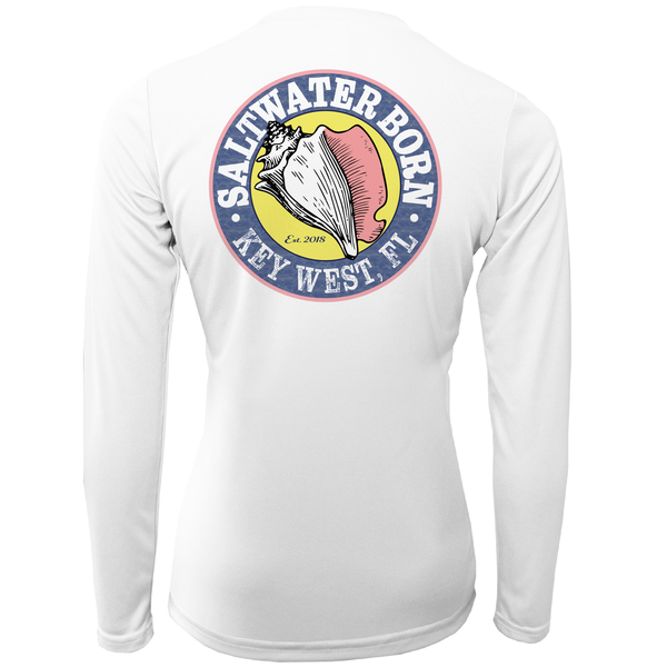Key West, FL Baby Turtles Women's Long Sleeve UPF 50+ Dry-Fit Shirt