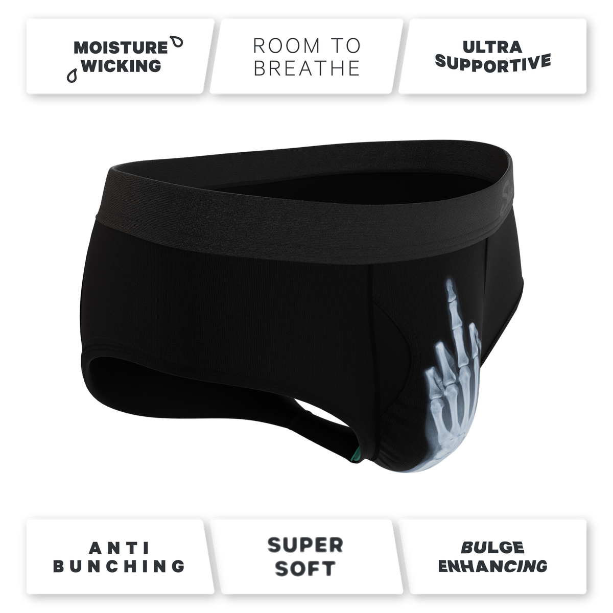 The XXX Ray | Middle Finger X Ray Ball Hammock® Pouch Underwear Briefs