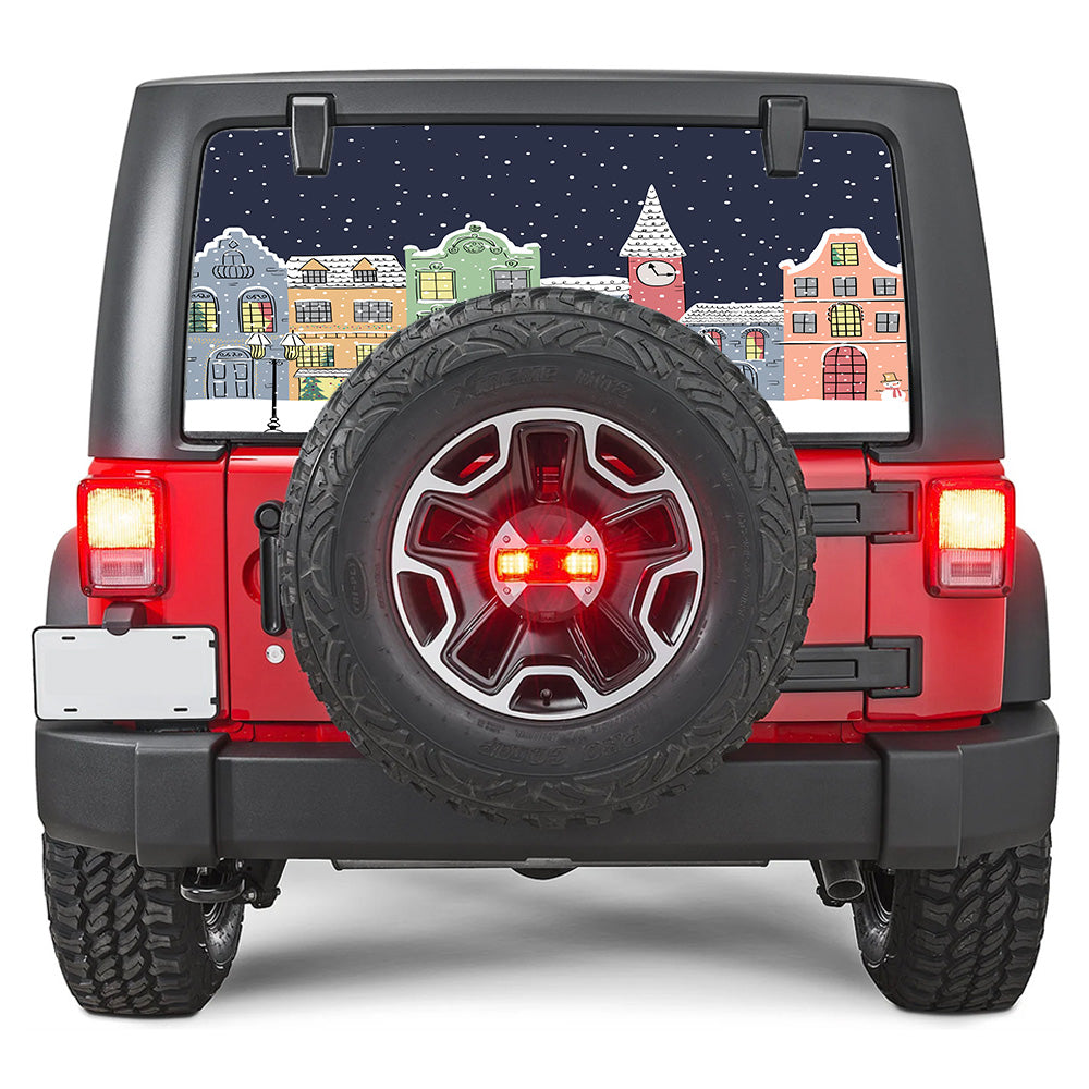 Xmas Village Rear Window Decal