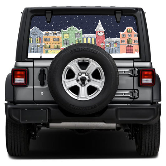 Xmas Village Rear Window Decal