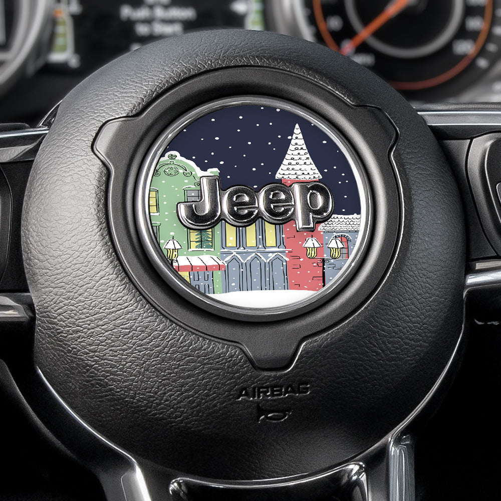 Xmas Village Steering Wheel Decal