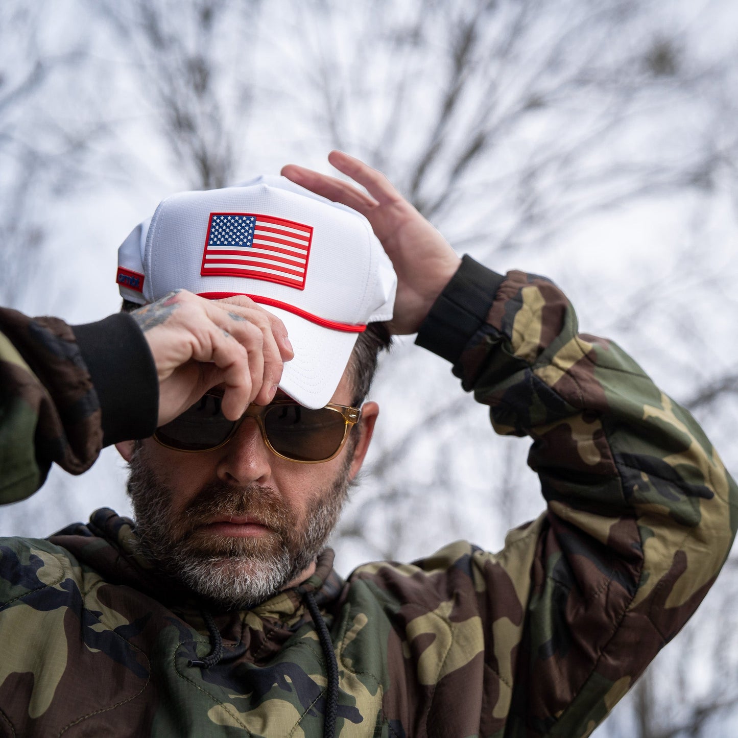American Flag Patch Weekender Performance Snapback Hat