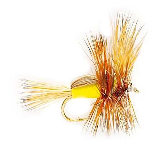 Yellow Humpy Classic Dry Fly - 6 Flies Size 16