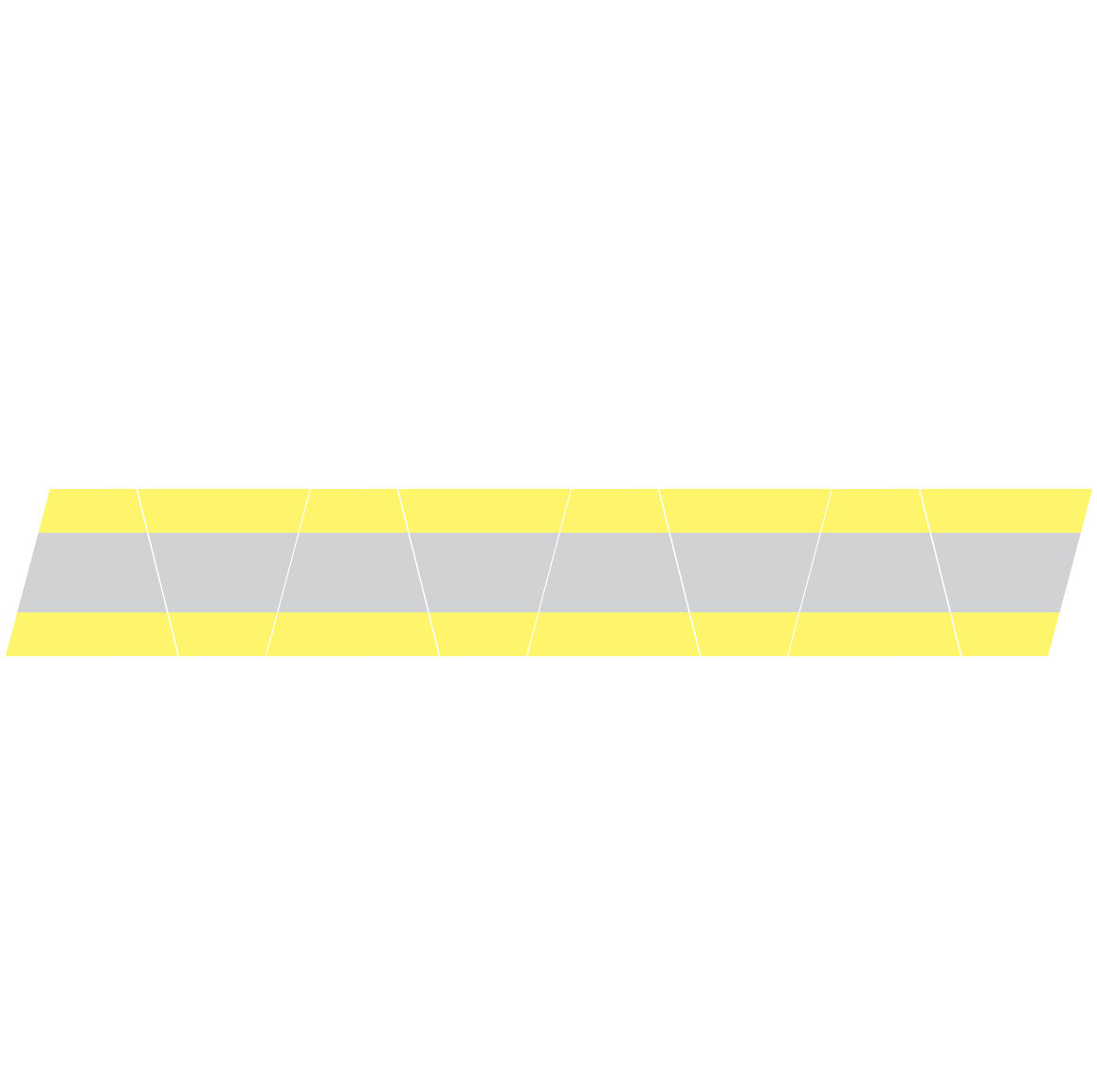 YELLOW/GREY TRIPLE STRIPE REFLECTIVE HELMET (TET) TETRAHEDRON 8 PACK